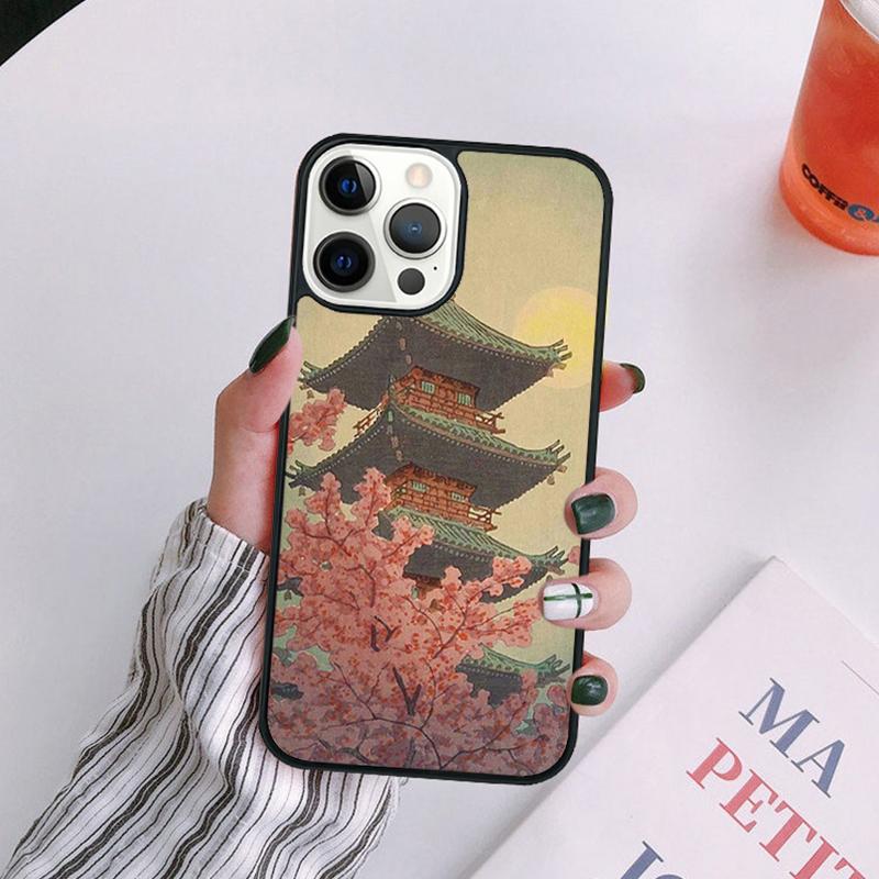 Japanese Wave Art Phone Case For iPhone 17 Air 14 13 12 16Pro Max 15  Plus Cover Shell Max Coque