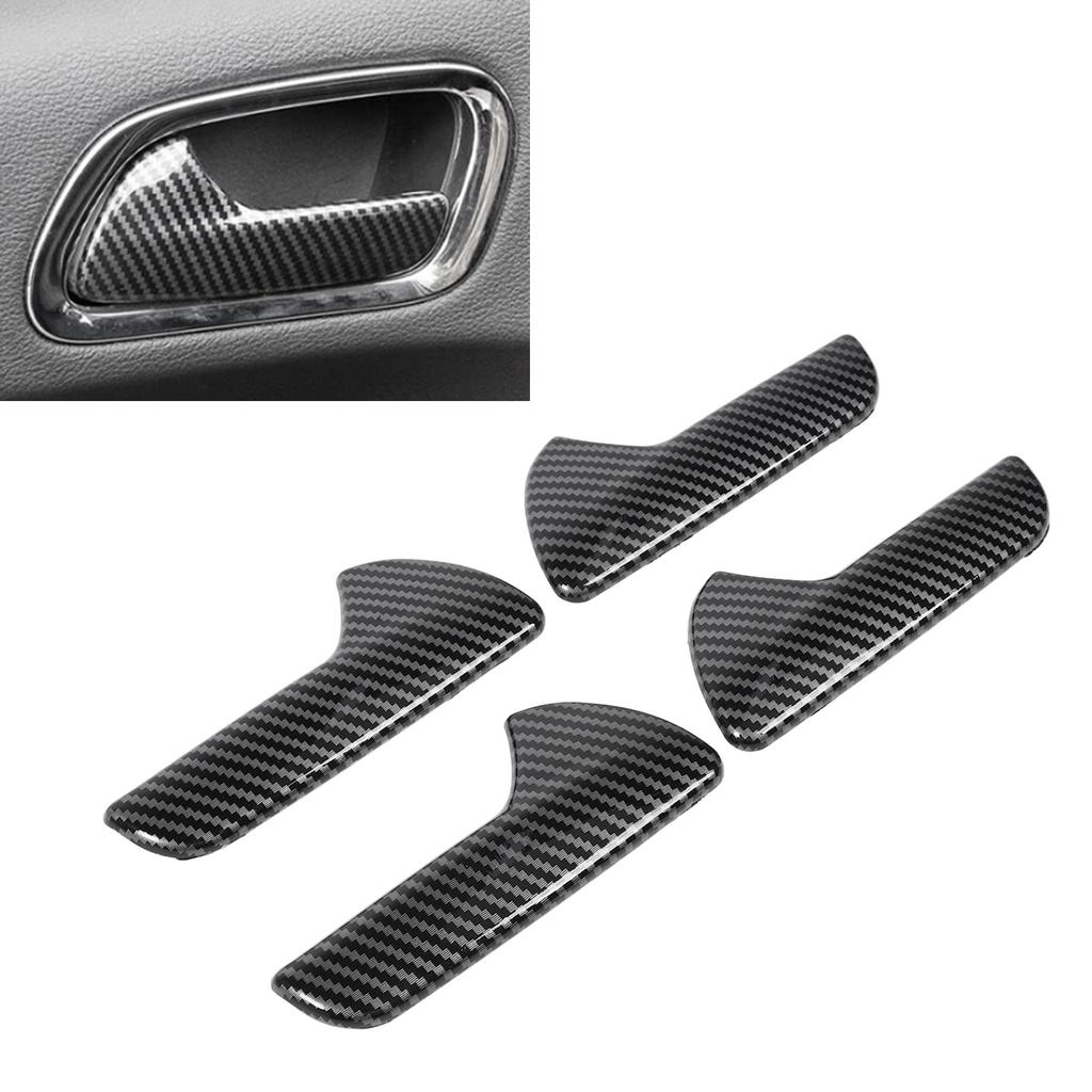 4 Pcs Inner Door Handle Cover Trim Fashionable Anti Scratch Abrasion Proof Easy Install for Cars