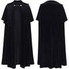 Mantello in Velluto Velour Mantello da Cavaliere Vampiro Mantello per Halloween Mietitore Gioco di Ruolo per Adulti Bambini