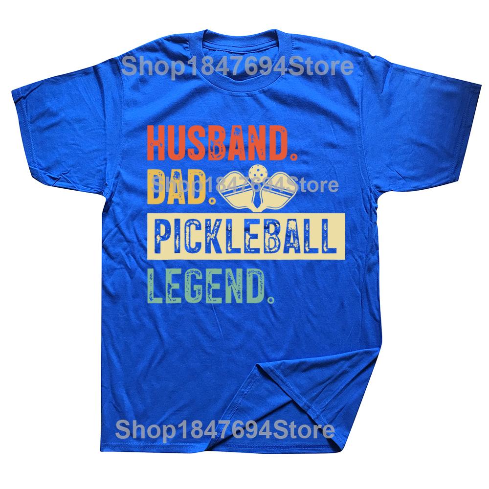 Pickleball Funny Husband Dad Legend Vintage Father's Day T Shirts Streetwear Short Sleeve Birthday Gifts T-shirt Mens Clothing