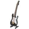 Delicate 14 cm Mini  Wooden Electric Guitar Model Ornaments Collection with Stand(Black)