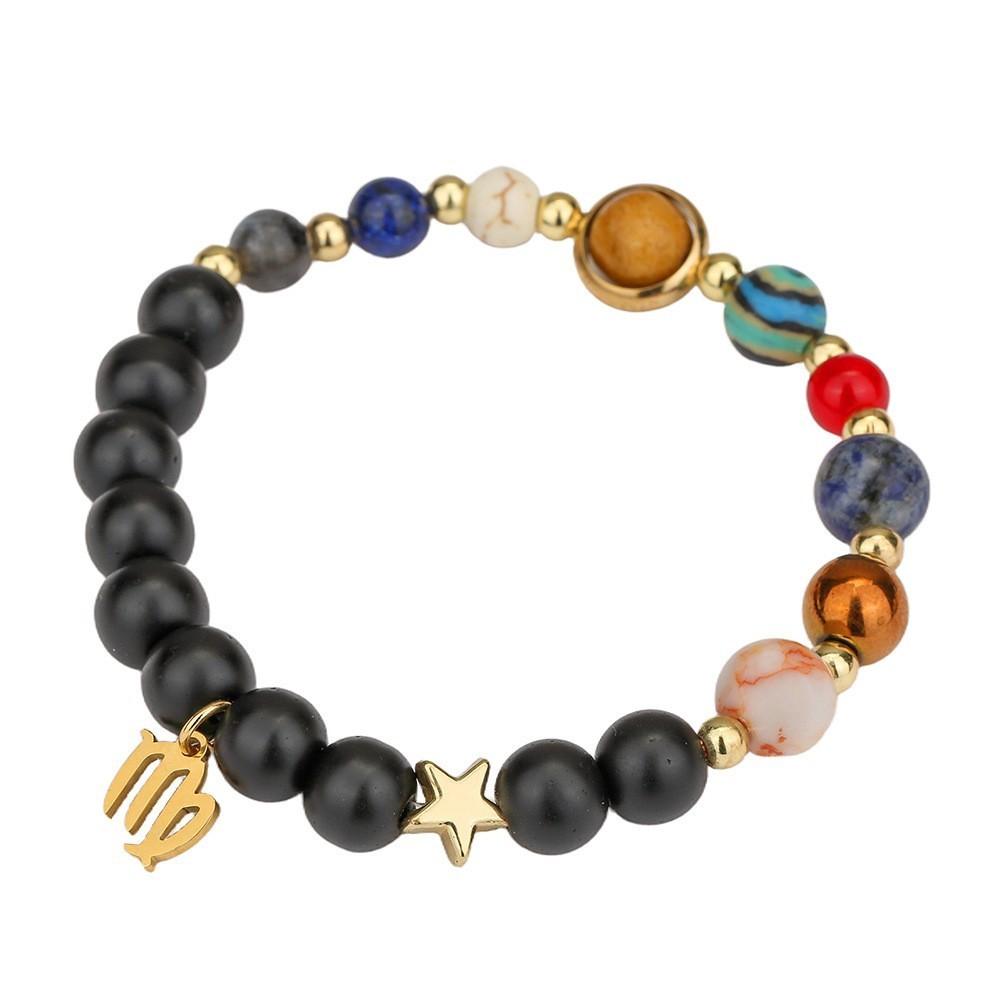 Sternbild Handgefertigt Stein Stahl Anhänger Armband Für Frauen Geschenkidee