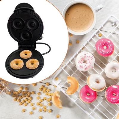 ABKR-Electric Donut Machine Non-Stick Coated Kitchen Donut Maker Kid's Snacks Desserts Breakfast Mini Donut Maker Durable EU Plu