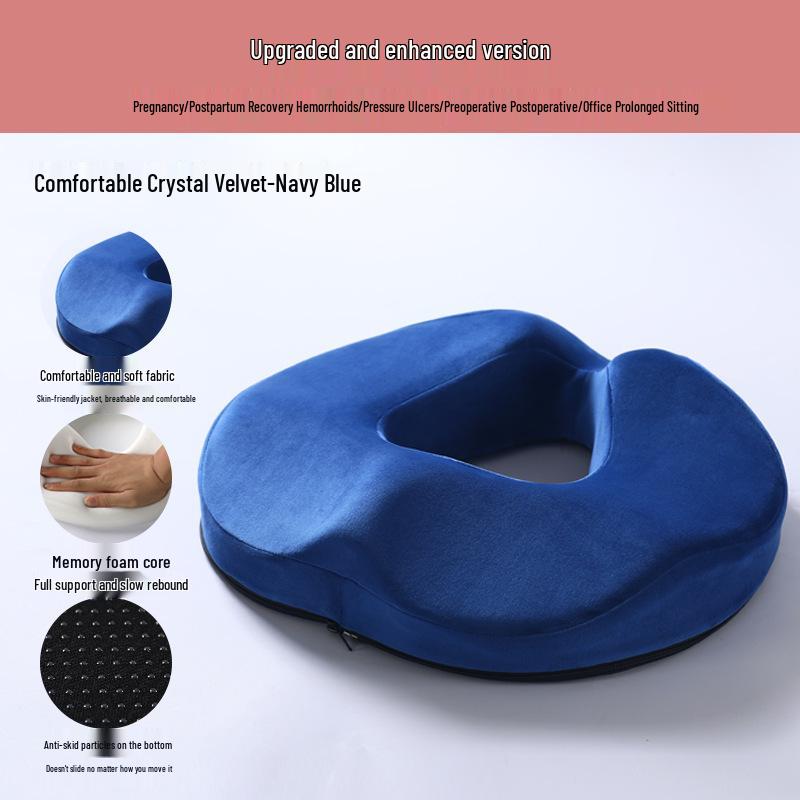 Memory Foam Hemorrhoid Cushion - Office Seat Pad for Long Sitting, Summer Use, Enhances Comfort & Supports Coccyx