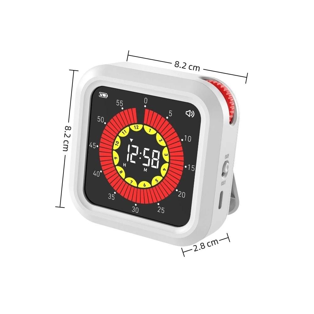 Temporizador Digital Visual con Pantalla a Color Recargable por USB Temporizador Cronómetro de Cuenta Atrás de 12 Horas Dos Niveles de Brillo