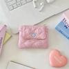 Quilted rhombus grid change bag snap card bag storage bag certificate bank card multi-function finishing small bag
