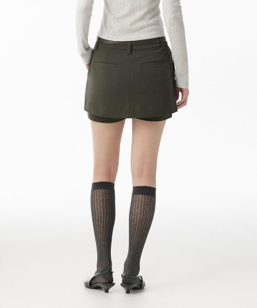 Musinsa Standard Woman Women'S Layered Mini Scotts [Dusty Khaki]