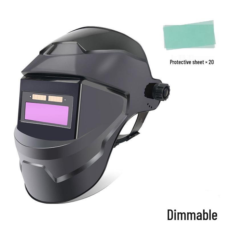 Auto-Darkening Welding Helmet: Lightweight, Head-Mounted Protective Mask for Argon Arc Welding with Worker Goggles.