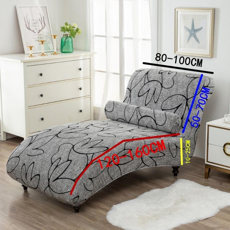 Stretch Armless Chair Protective Cover Elastic Velvet Chaise Longue Cover Sofa Bed Armcair Slipcovers Home Living Room Decor