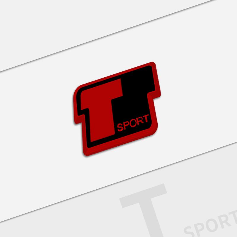 Auto Metal T Sport Logo 3D Badge Lettering Decals Trunk Sticker For Toyota Camry Highlander RAV4 Yaris Corolla Hilux Car Styling