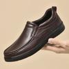 Moccasin Loafers Men Slip On Driving Shoes Soft Grained Uppers Elastic Gores Hand Stitched Apron 38-44
