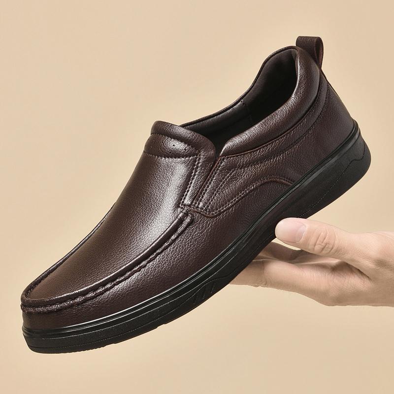 Moccasin Loafers Men Slip On Driving Shoes Soft Grained Uppers Elastic Gores Hand Stitched Apron 38-44