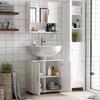 Bathroom Mirror Cabinet, Wall Mounted Storage Cupboard Organizer with Double Doors and Adjustable Shelf, White