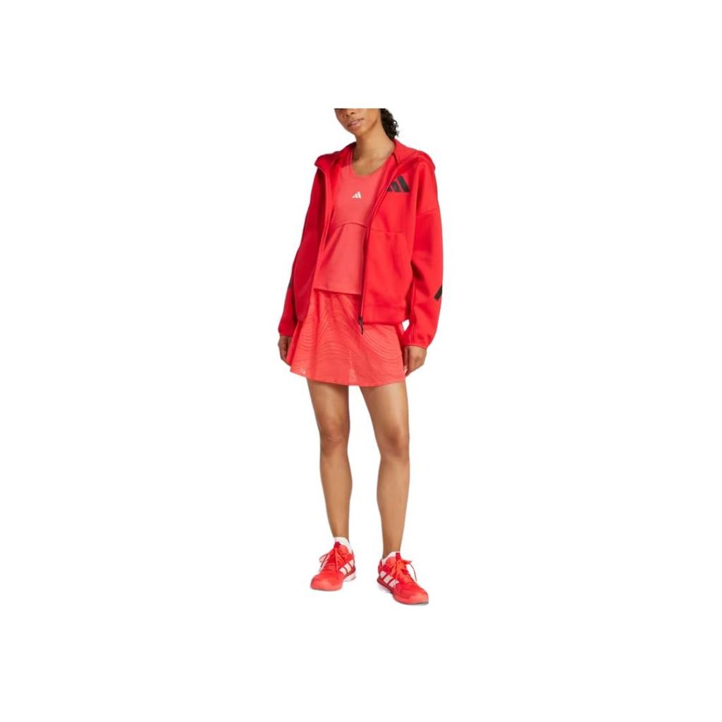 adidas Gonna Wow Climacool FW24 Serie Pro Moda Versatile Comoda Semplice Gonna da Tennis Casual da Donna Gonne Traslucida-Rossa JD6092