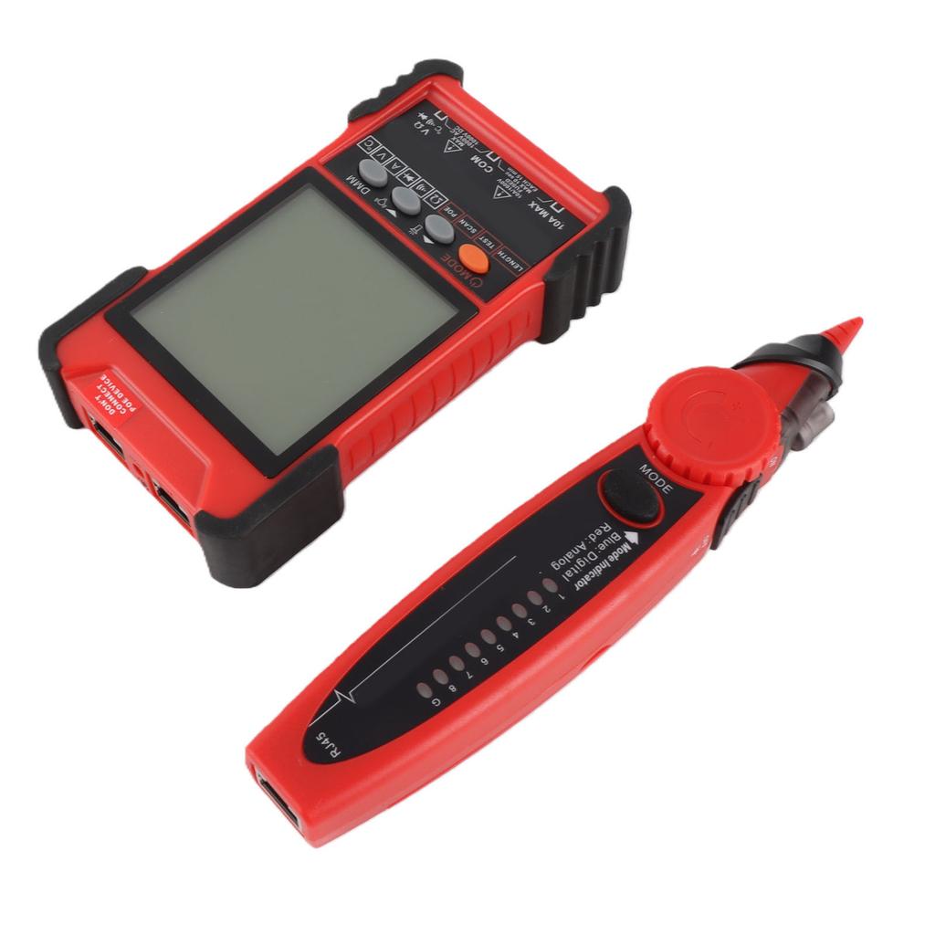 Network Cable Tester Kit 500m Measure Length Line Finder Multimeter Set Multifunctional Wire Tracker with Front Light