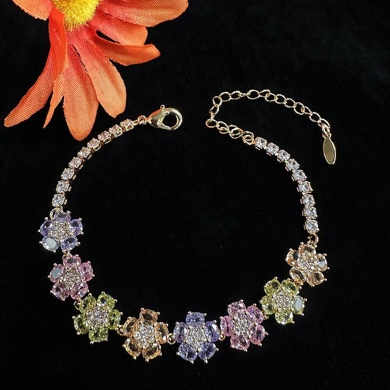 2026 European and American Style Fashion Accessories Women s Creative Bracelet Simple Zircon Bracelet 18CM