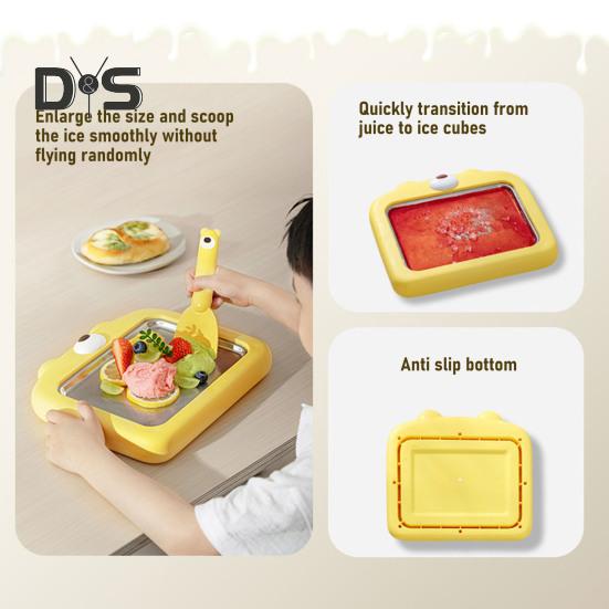 Ручний апарат для морозива, неелектричний апарат для йогурту, сорбет, зі скребком, портативний дитячий десертний інструмент для сімейного відпочинку та екологічності