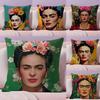 FFridas Painting Art Cushion Cover Natural Linen Pillow Case DoubleSided Print Decorative Sofa Pillowcase Home Decor Gift