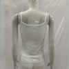 Y2K summer note pattern printed trendy camisole vest with bow decoration