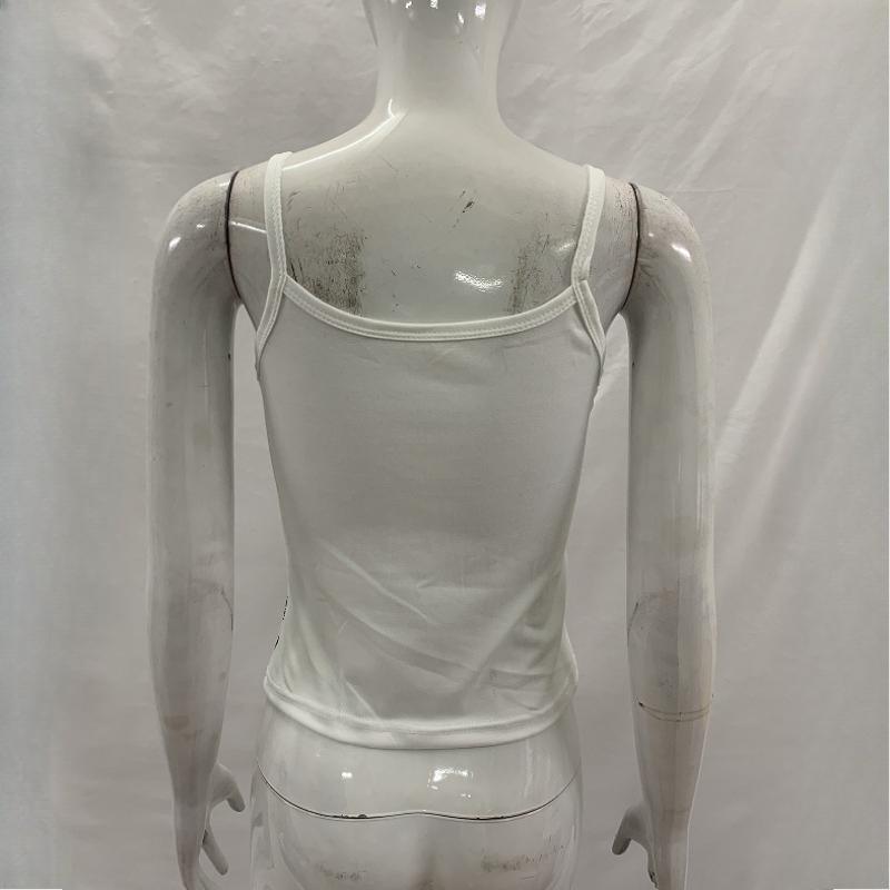 Y2K summer note pattern printed trendy camisole vest with bow decoration
