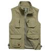 Summer Men's Vest Outdoor Mesh Thin Stand Collar Jacket Sports Quick-drying Vest Fishing Horse Clip Shoulder