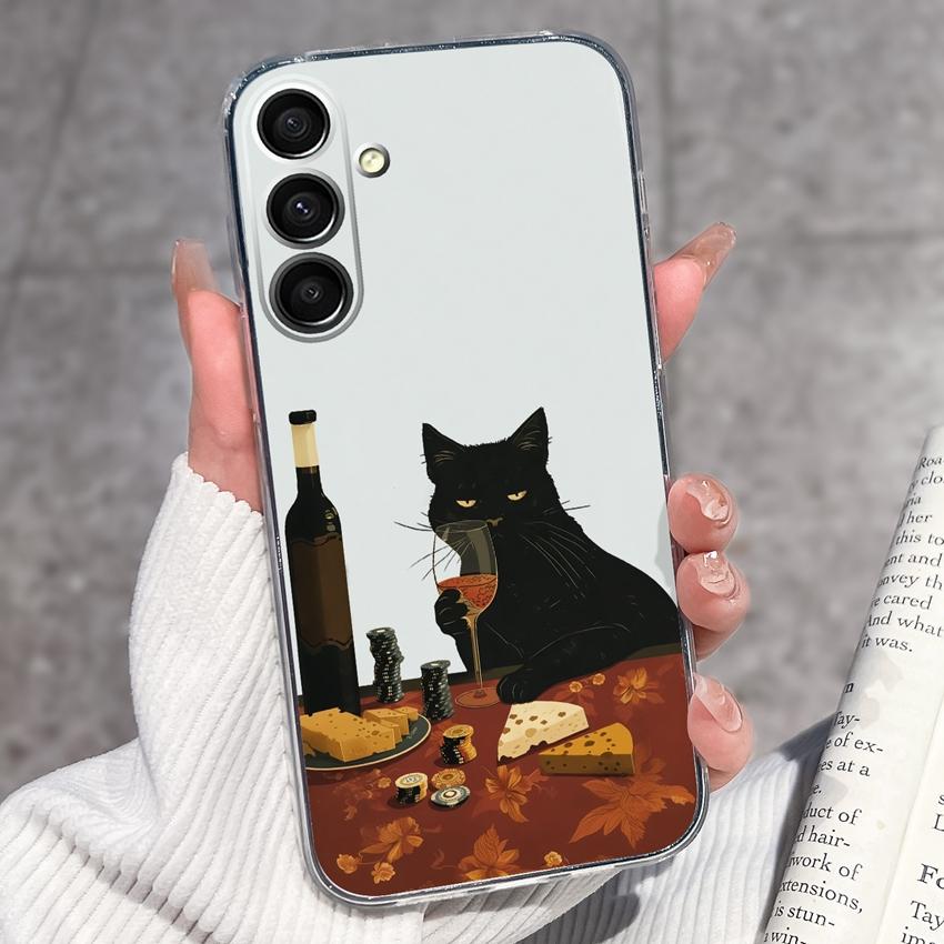 Casing For Samsung A16 A17 A15 A14 A13 A12 A10 A26 A25 A24 A23 A22 Phone Cover Cute Penguin Pattern Transparent Silicone Shell For Samsung Bumper Case