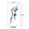 Waterproof Tattoo Stickers: English Letters, Flowers & Butterfly Sketches