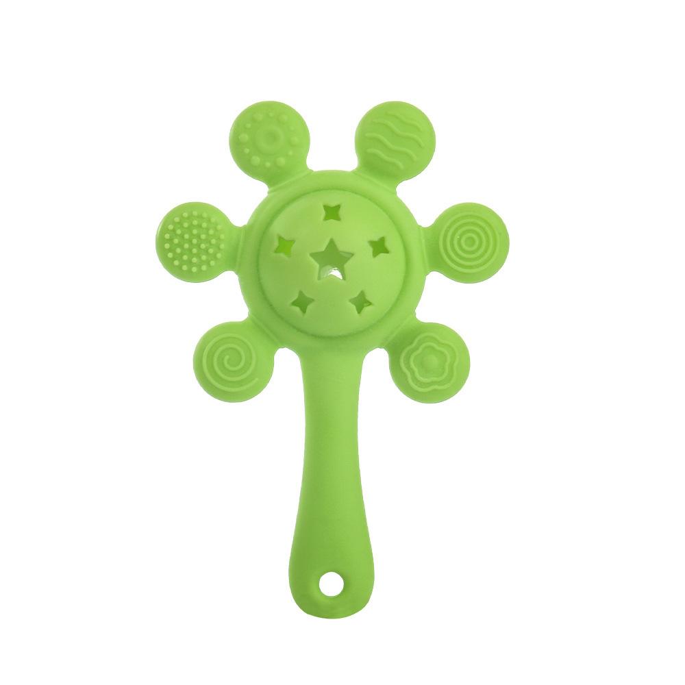 1 stuks Baby Siliconen Handpalm Rinkelbel Tandheelkundige Gel Baby Imitatie Eet Hand Speelgoed Baby Tanden Slijpen Speelgoed