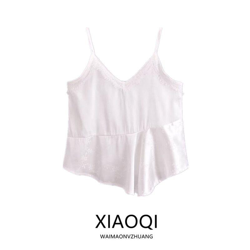 European and American Women's Clothing Summer New Fashion Sexy Sweet Loose Jacquard Lace Camisole 1165073 250