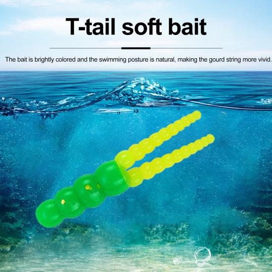 20Pcs 5CM/2G Soft PVC Worm Bait Fork Tail Two-color Bionic Artificial Worm Lure Swimbait Saltwater Freshwater Fishing Accessories
