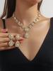 Elegant Rhinestone Zirconia Necklace & Jewelry Set for Bridal & Evening Wear