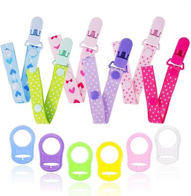 1PC Baby Pacifier Clips Boys Girls Teeth Toy Fixing Straps and Silicone Spacer Sets Two Adjustable Lengths Cartoon Teething Pictures