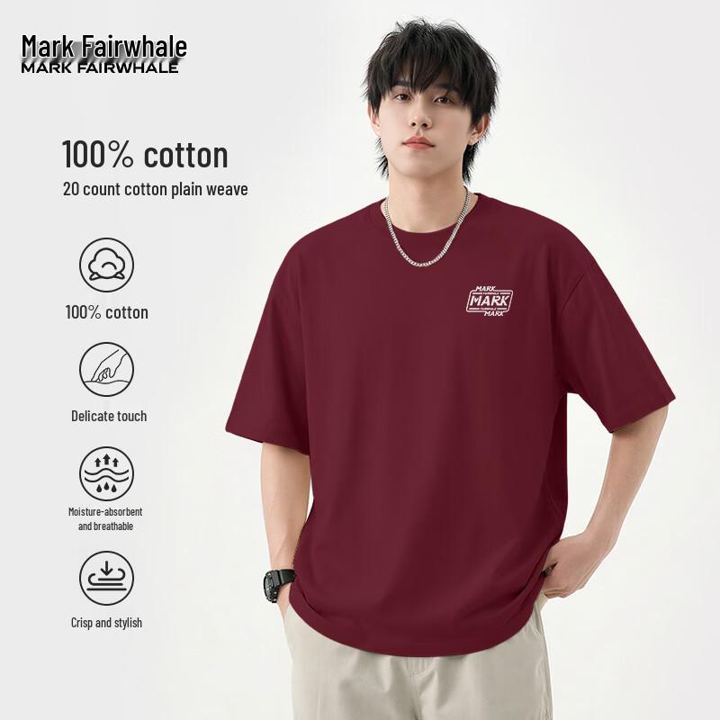 MARK FAIRWHALE Men's Heavyweight Cotton Short Sleeve T-Shirt