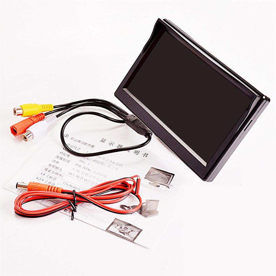 5" Car TFT LCD HD Digital LED Reverse Parking Monitor With Dynamic Track Camera