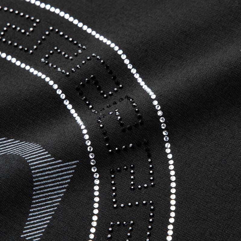 De Bin Ze Men's Plus Size Letter Print Long Sleeve Sweatshirt