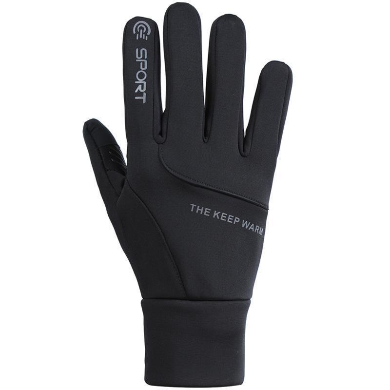 Mens Winter Skiing Gloves Waterproof Touchscreen Compatible Thermal Lined Cycling Outdoor Sport Waterproof Black