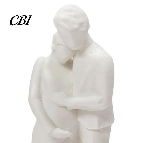 Low-key Textured Ornament 3D Printed Couple Figurine, Husband And Pregnant Wife Embrace Sculpture, Romantic Healing Atmosphere Decor Lover Statue for