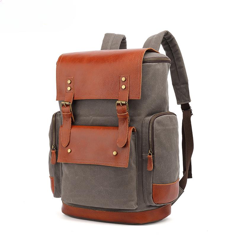 

Рюкзак мужской и женский для активного отдыха, походная сумка, холщовый дорожный рюкзак, студенческая сумка серый