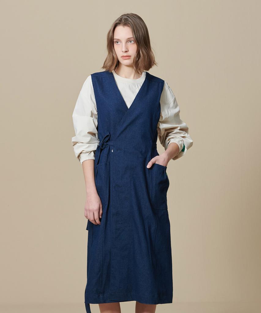 BBC EARTH W Denim Wrap Dress_Denim