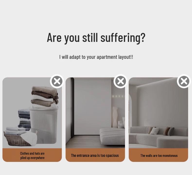 Ścienny wieszak na płaszcze, kapelusze i ubrania z haczykami bez wiercenia do sypialni, przedpokoju lub korytarza