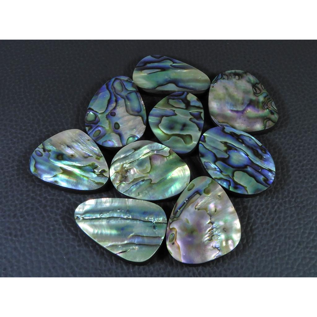 9Pcs Abalone Shell Fancy Cabochon Loose Natural Gemstone 305Cts. Lot 30-31MM C-1711