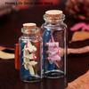 10 Stück Mini Klare Glasflaschen mit Kork Gewürz Nachrichtenfläschchen Leere Wunschflasche DIY Treibende Leere Winzige Gläser Party Dekorationen