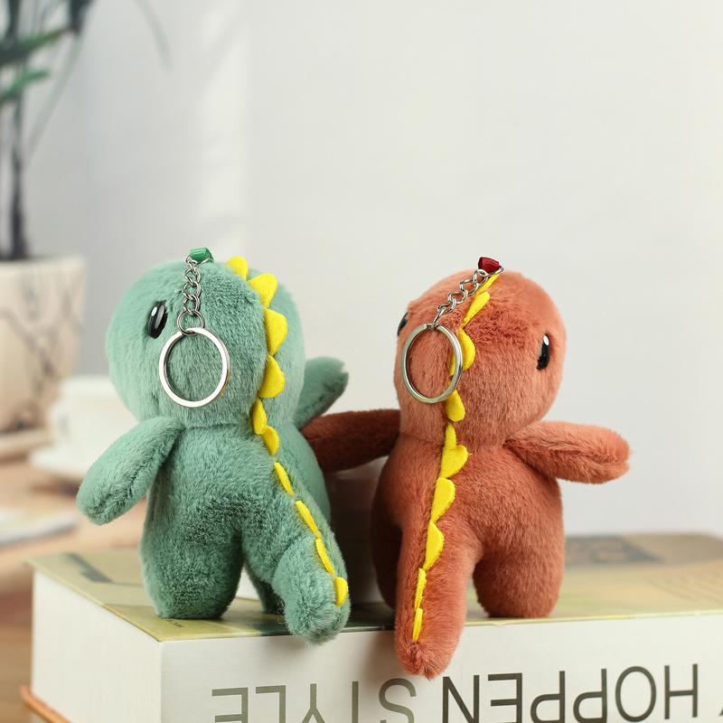 1 Adet Sevimli Dinozor Peluş Oyuncak Bebek Kolye Anahtarlık Taşınabilir Peluş Oyuncak Bebek Anahtarlık Çanta Kolyesi