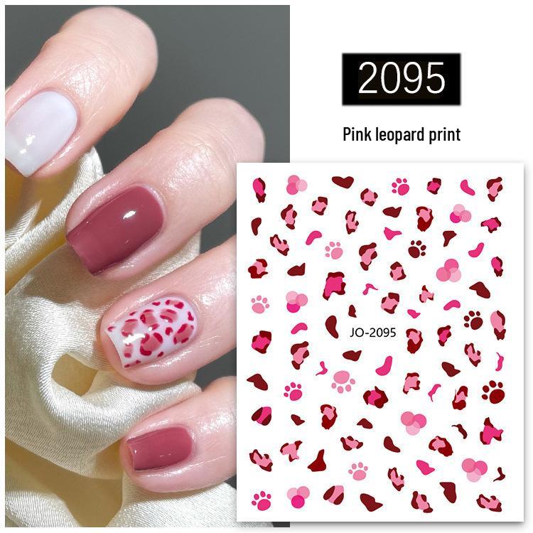 Leopard Print Nail Art Stickers: Autumn/Winter Ins Style Self-Adhesive Small Pattern Decals