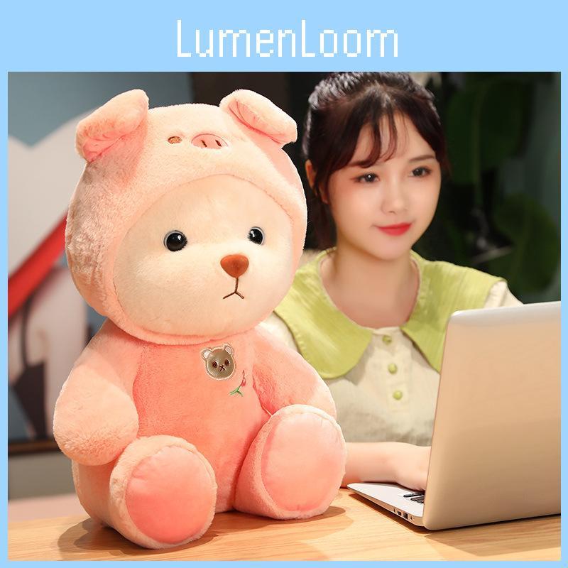 Teddy Cute Bear Transforms Pig Dino Rabbit Plush Toy Cartoon Girl Gift Birthday