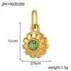 CARLIDANA Stainless Steel Birthstone Flower Pendant Colorful High Quality DIY Earrings Necklace Bracelet Charms Jewelry Making