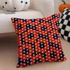 Retro Polka Dot Floral Pillow Retro Style Cushion Cover Throw Pillow Cover Hidden Button Durable Polyester Chair Cushion