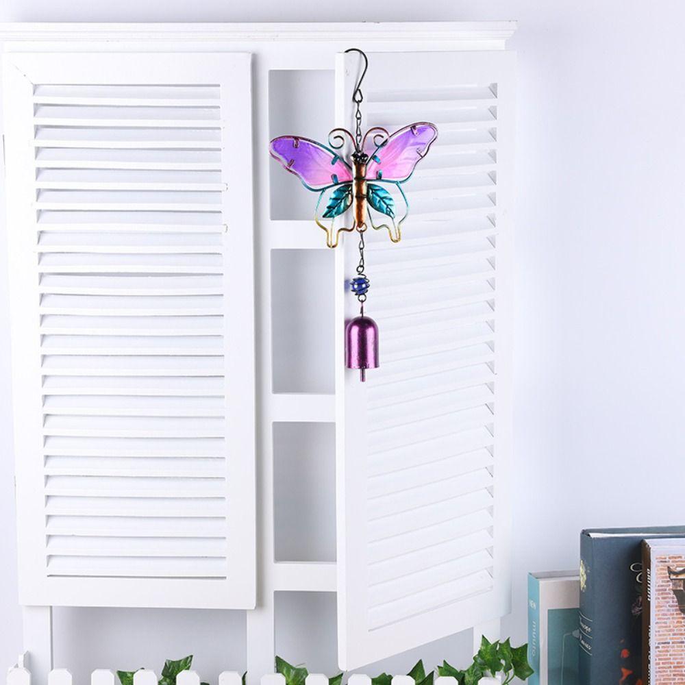 Painted Bell Pendant Metal Hanging Decoration Blessing Butterfly Wind Chime  Scenic Spot