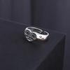 Retro Heart Shape Crying Face Ring For Men Women Silver Color Punk Gothic Open Ring Handmade Unisex Designer Jewelry Accessories
