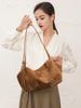 Autumn/Winter Frosted Suede Crossbody & Shoulder Bag - High-End Large Capacity Cowhide Pillow Tote